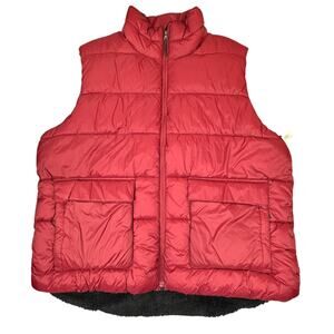 Amazon Essentials Vest Womens XXL Maroon Puffer Sleeveless Full Zipper Outdoors